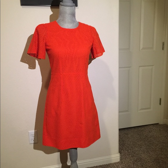 J. Crew Dresses & Skirts - J crew eyelet orange dress.